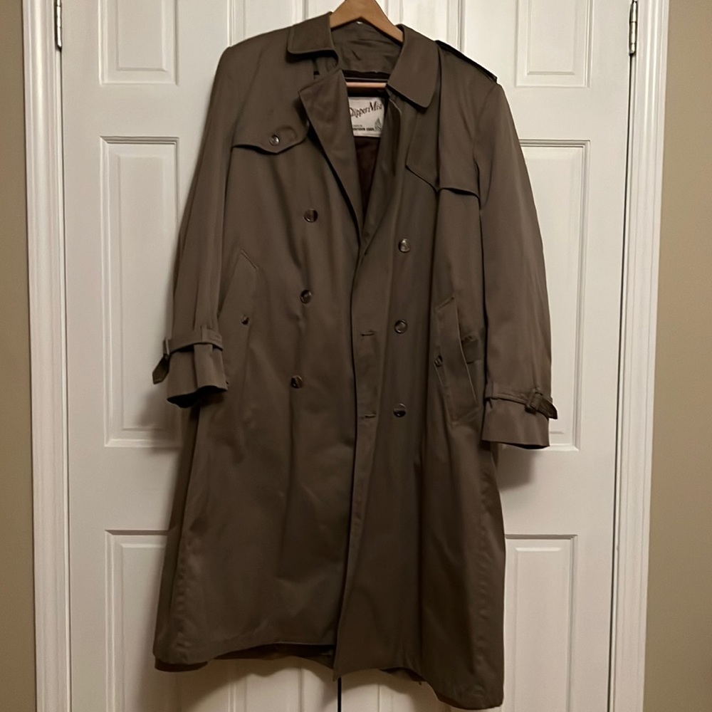 Men’s Clipper Mist Khaki Trench Coat